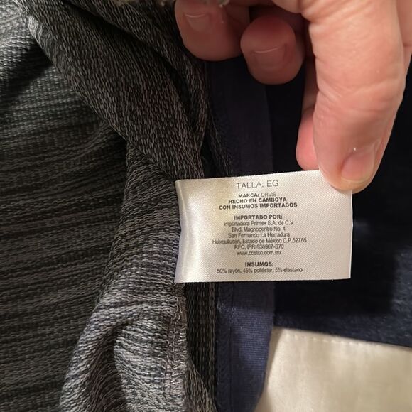 ORVIS XL Navy Blue Reverse Weave Raglan Sleeve Crewneck Pullover Sweater - Picture 12 of 12